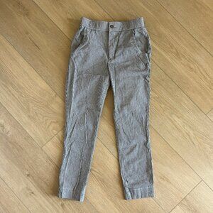 Hollister Stretch Crop Taper Pant Grey Stripe, Size XS
